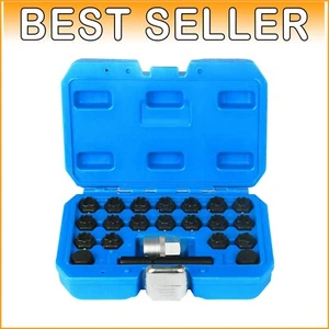Durable 22pcs Wheel Lock Socket Set with Heavy-Duty Case - Fits Audi & Porsche - Picture 1 of 8