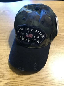 Adjustable Men's  American USA Hat Cap OSFM (9-hat-2) - Picture 1 of 6