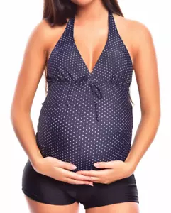WOSIA-859-A-1090) SCHWANGERSCHAFTS-TANKINI UMSTANDSMODE HOTPANTS NEU GRÖSSE 42 - Bild 1 von 2