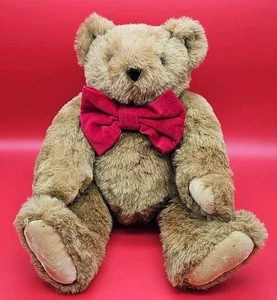 Vermont Teddybär Plüschtier mit Gelenken und roter Schleife 16 Zoll - Bild 1 von 6