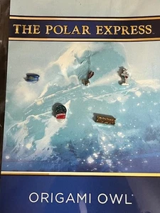 Origami Eule Polarexpress Charm 5er Set für Wohnen Medaillon Neu in Verpackung NEU NLA - Bild 1 von 4
