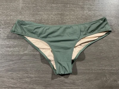 Victoria's Secret Swimsuit Bikini Bottom Green Cheeky Ruched Medium NWOT - Image 1 of 3