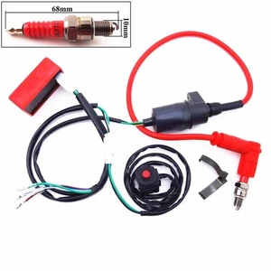 ATV Pit Bike Wiring Harness Master Kill Switch Ignition Coil CDI Set 110cc-150cc - Picture 1 of 12