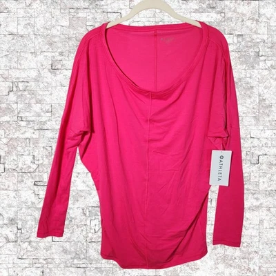 💥NWT Athleta Women’s Size ST Azalea Pink Essence Flow Long Sleeve Top - Изображение 1 из 4