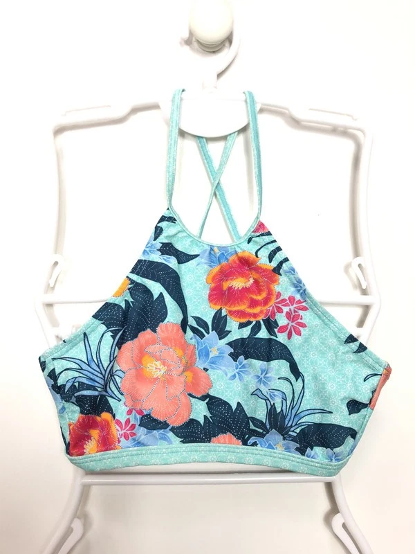 Esprit Mädchen Badetop Schwimmtop Top, Blau Multi, DE164 cm(14 Jahre) - Bild 1 von 2