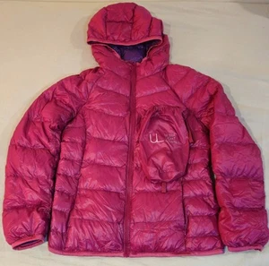 Uniqlo Pink Ultra Light Down Hooded Jacket Womens Size Small China Exclusive - Picture 1 of 7
