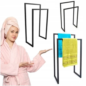 BADEZIMMER HANDTUCHHALTER SCHWARZ LOFT RACK 2 STUFEN GESCHWEISST - Bild 1 von 11