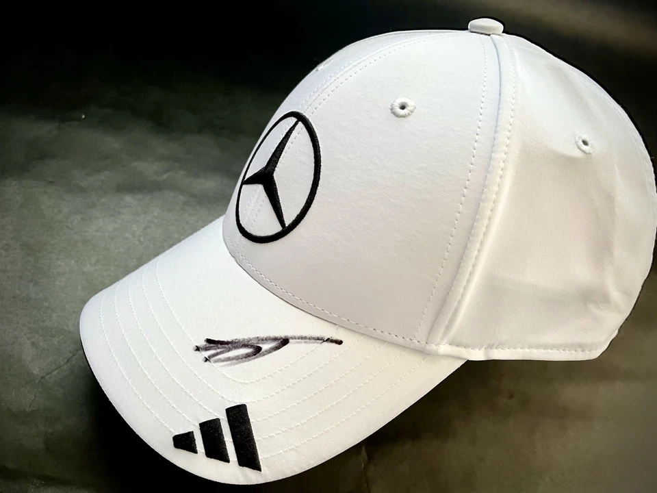 George Russell Cappellino Ufficiale Mercedes Autografato Original Signed. - Immagine 1 di 4