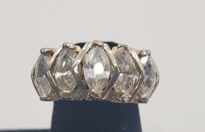 Stunning Lind Sterling Silver Ring 5 Stone Cubic Zirconia Women's Size 7 - Picture 1 of 8