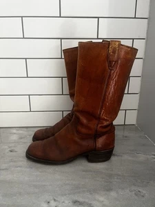 Durango West Men’s Mahogany Brown Leather Square Toe Cowboy Boot Size 10.5 D - Picture 1 of 19