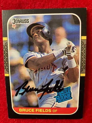 Bruce Fields 1987 Donruss #47 Rated Rookie Detroit Tigers SIGNED Autographed - Image 1 of 4