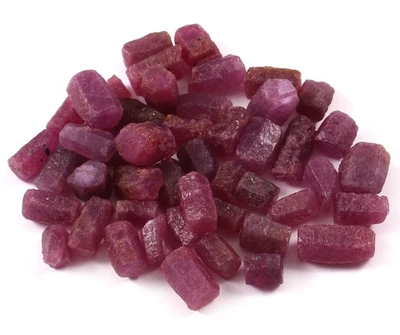 10 Pcs Ruby Rough Sticks Lot, Natural Ruby Rough Sticks, Size 6to12mm. - Image 1 of 4