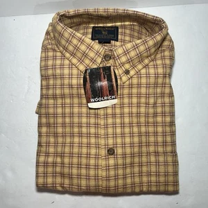Woolrich Flanellhemd Erwachsene XXL gelb kariert Langarm Knopfleiste Herren Vintage - Bild 1 von 8