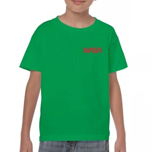 Vintage NASA Logo Crest Youth T-shirt Space Astronaut Souvenir Emblem Kids - Picture 1 of 43