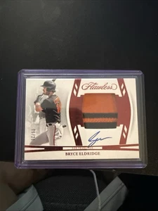 2024 Panini Flawless BRYCE ELDRIDGE Draft Ruby Auto /20 #DPH-BE Patch Giants RC - Picture 1 of 4