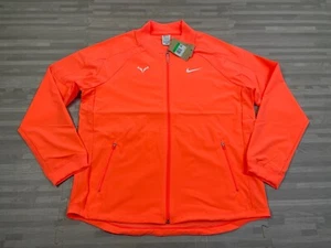 Nike DRI-FIT Court Rafa Nadal Tennis Jacket Mens XL Fluorescent Orange DV28 $105 - Picture 1 of 10