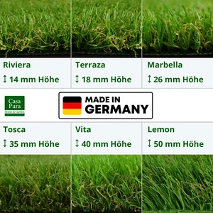 Rasenteppich Kunstrasen Balkon Terrasse Garten Fertigrasen 400cm Teppich Noppen - Bild 1 von 81