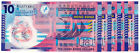 Hong Kong $10 P#401b (2007) **5 Same Numbers Banknote Set** UNC