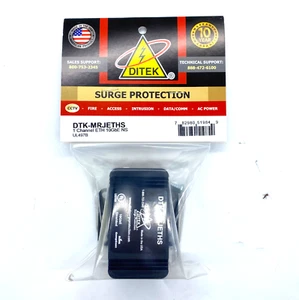 Ditek Single Channel IP Surge Protection CAT5e, CAT6, CAT6A Lines DTK-MRJETHS
