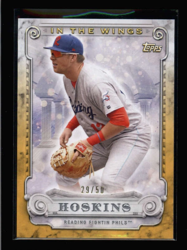 RHYS HOSKINS 2017 TOPPS PRO DEBUT #ITW-RH IN THE WINGS GOLD #29/50 AK6491 - Image 1 of 1