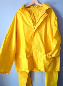 XL PVC Waterproof Jacket & Trousers RAIN SUIT Yellow VPLarmor Vetipro - Foto 1 di 9