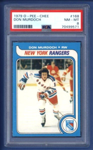 1979-80 OPC #168 DON MURDOCH PSA 8 NM-MT New York Rangers *LOW POP* (29)