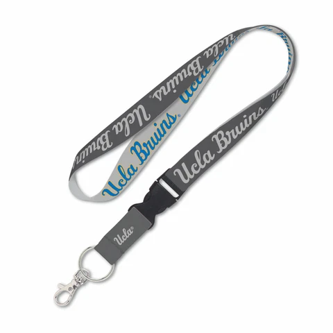 UCLA BRUINS GRAY LANYARD KEY CHAIN W/DETACHABLE BUCKLE 1" WIDE 22" LONG Cover