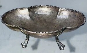 Antike 2,5 g Circa Clawfoot gehämmerter Stil europäisches Silber 800 Schüssel - Bild 1 von 18