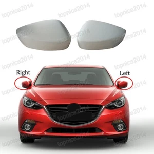 Pair Side Wing Rearview Mirror Cover Cap Case For Mazda 3 Axela 2014 2015 2016 - Picture 1 of 6