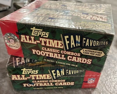 Topps 2004 Football All-Time Fan Favorites 2x Sealed Boxes 48 total Packs MINT - Image 1 of 4