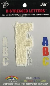 JOY LETTER SHOP 2,5 pulgadas BLANCO hierro envejecido sobre letra - F - Imagen 1 de 1