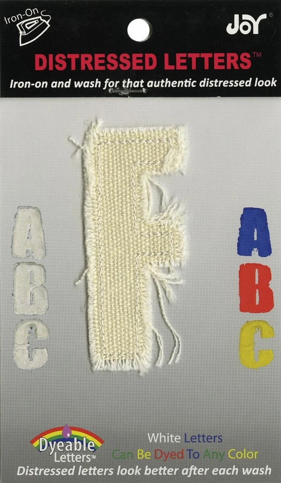 JOY LETTER SHOP 2,5 pulgadas BLANCO hierro envejecido sobre letra - F Foto 1 de 1