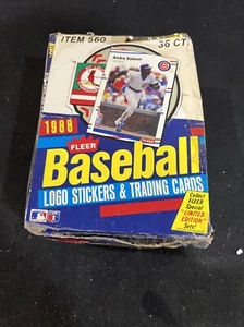 1988 Fleer Baseball Wax Box 32 Packs Tom Glavine, Edgar Martinez RC *4 - Picture 1 of 8