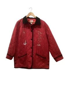 Jacket Womens XL Oriental Padded Quilted Embroidery Christmas Desert Heat Brand - Picture 1 of 7