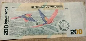 Honduras 200 Lempiras2019/2021 P 105 Bird  Commemorative Independence Rare!  - Picture 1 of 4