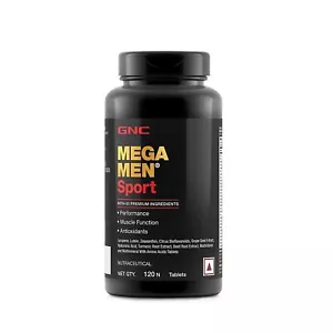 GNC Mega Men Sports Dietary Supplement Multivitamin- 120 Tablets - FREE SHIPPING - Picture 1 of 4