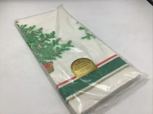 Hallmark Copritavolo Carta Bordo Albero di Natale Vintage Nuovo in Confezione 102"X54" - Foto 1 di 5