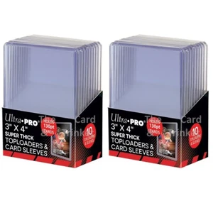 20 Ultra PRO 130pt Toploaders Thick Cards Toploader Topload Loader 3x4" 2x 10ct - Picture 1 of 4
