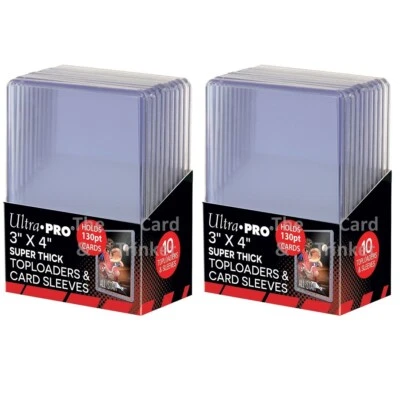 20 Ultra PRO 130pt Toploaders Thick Cards Toploader Topload Loader 3x4" 2x 10ct - Image 1 of 4