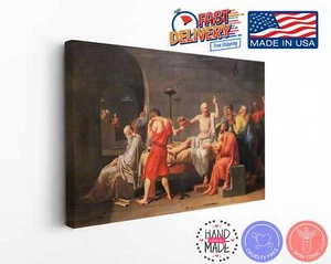 The Death of Socrates Canvas Print by Jacques-Louis David, Painting Reproduction - Picture 1 of 8