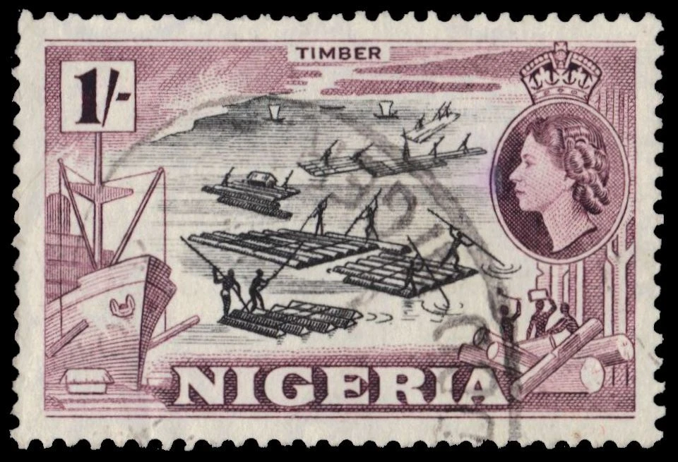 NIGERIA 87 (SG76) - Reina Isabel II "Industria Maderera" (pa39545) Foto 1 de 1