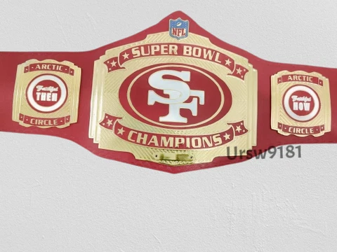 NEW SUPER BOWL SF 49ERS Championship Belt Adult Size 2mm Cover