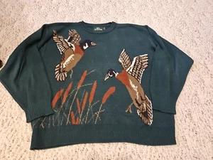 Bass Pro Shops Sweater Men's XL DUCK MALLARD 100% Cotton - Picture 1 of 3