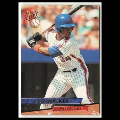 Chico Walker #80 1993 Fleer Ultra New York Mets Baseball Card MLB NM - Image 1 of 3