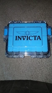 INVICTA 3 SLOT-TRANSLUCENT-DIVE CARRY CASE- WATER PROOF- AIR TIGHT-PADDED-BLUE - Picture 1 of 6