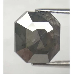 1.54 Ct, Natural  Salt and Pepper Loose Diamond,Emerald Cut Diamond,Real Diamond - Picture 1 of 9