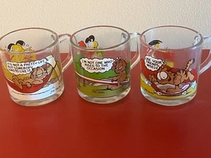 Garfield 3er Set Vintage 1978 McDonalds Tassen - Bild 1 von 2