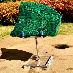 1.42LB  Natural high-end peacock stone slices polished specimens spiritual heali - Picture 1 of 13