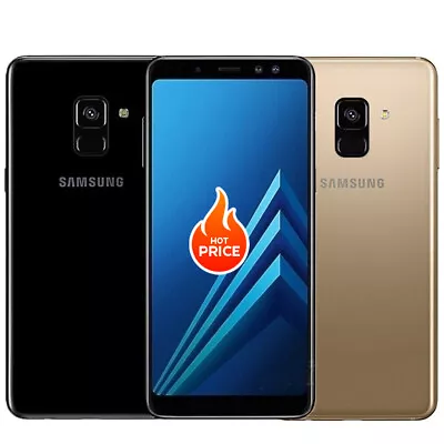 Samsung Galaxy A8 (2018) A530F Dual SIM 5.6" Smartphone 32GB LTE 4G Unlocked US - Image 1 of 4