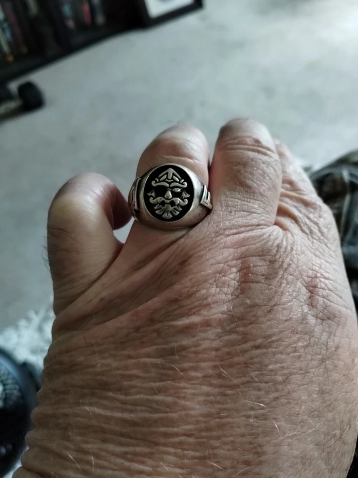 Odin Ring - Solid .925 Sterling Silver Norse Rune Valknut Ring Viking Jewery - Image 1 of 4